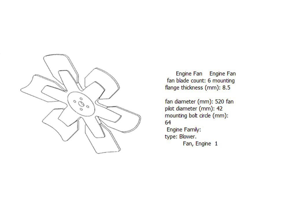 Engine fan 4931778 for cummins diesel engine