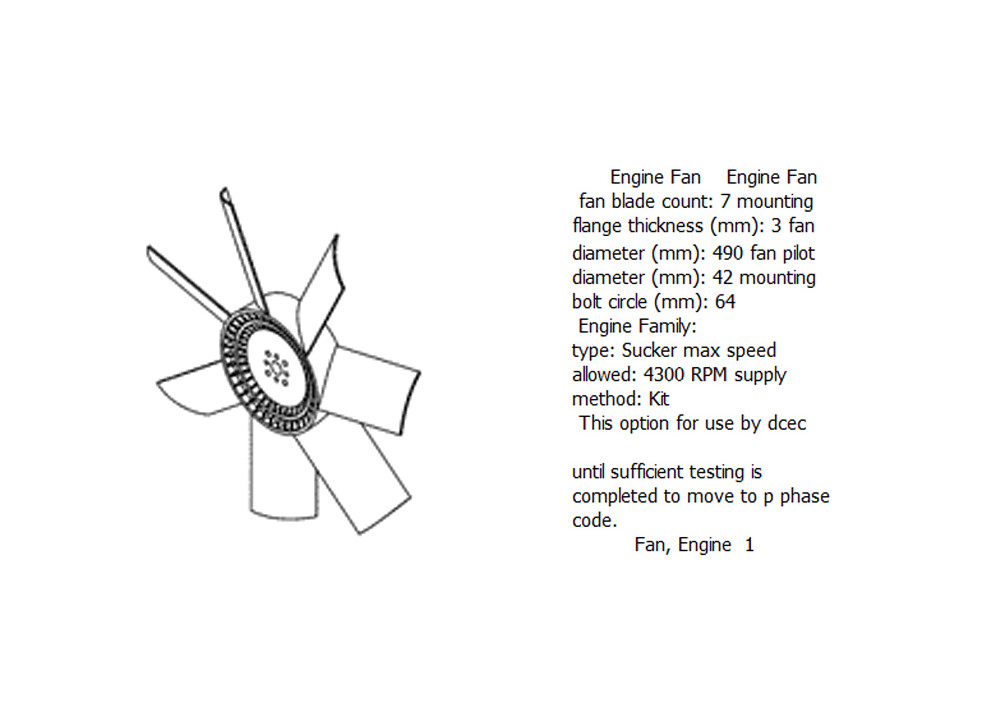 Engine fan 4988433 for cummins diesel engine