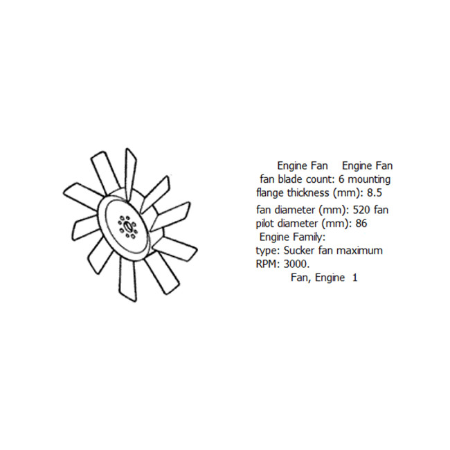 Engine fan 4931780 for cummins diesel engine