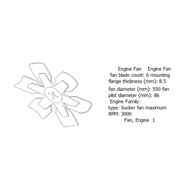 Engine fan 4931828 for cummins diesel engine