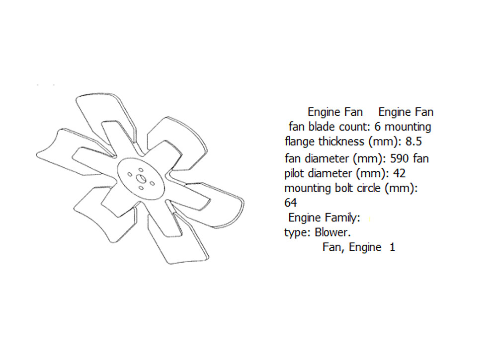 Engine fan 4931785 for cummins diesel engine