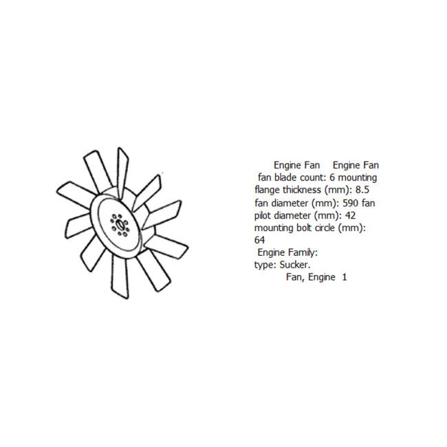 Engine fan 4931802 for cummins diesel engine