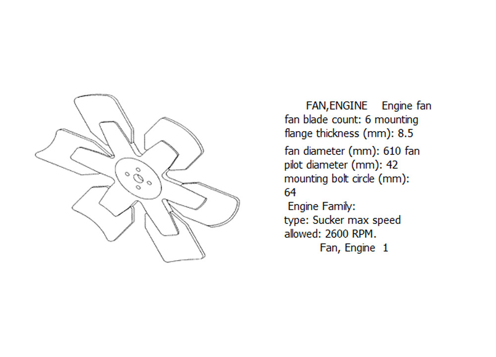 Engine fan 4931788 for cummins diesel engine