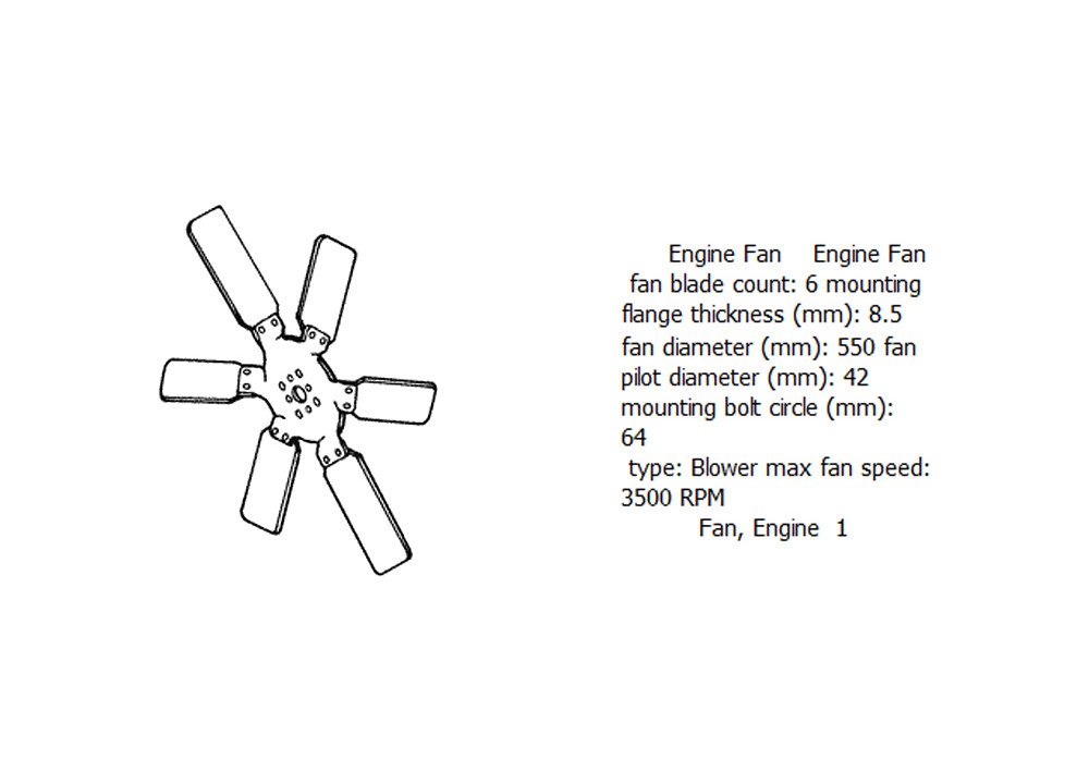 Engine fan 4931786 for cummins diesel engine