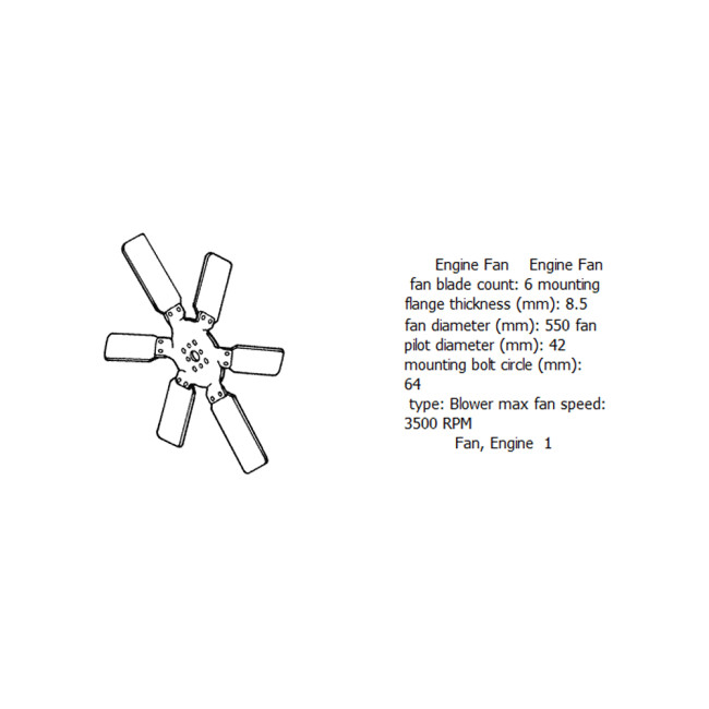 Engine fan 4931786 for cummins diesel engine