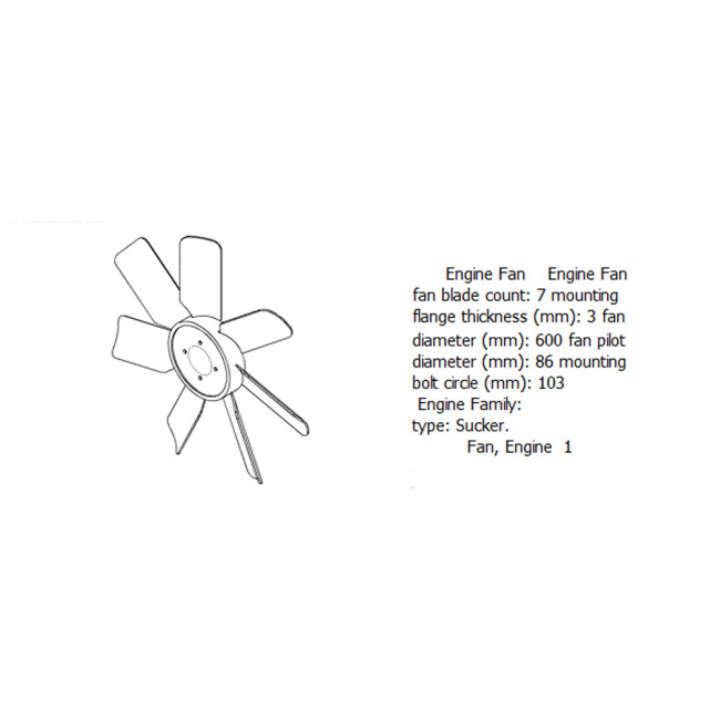 Engine fan 4931792 for cummins diesel engine