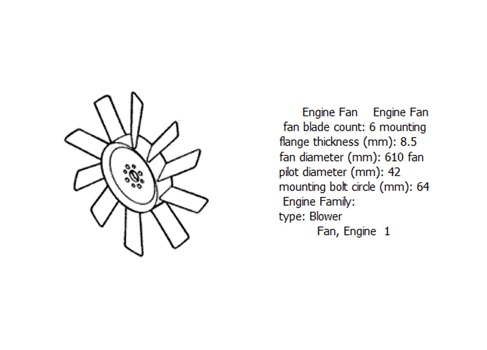 Engine fan 4931795 for cummins diesel engine