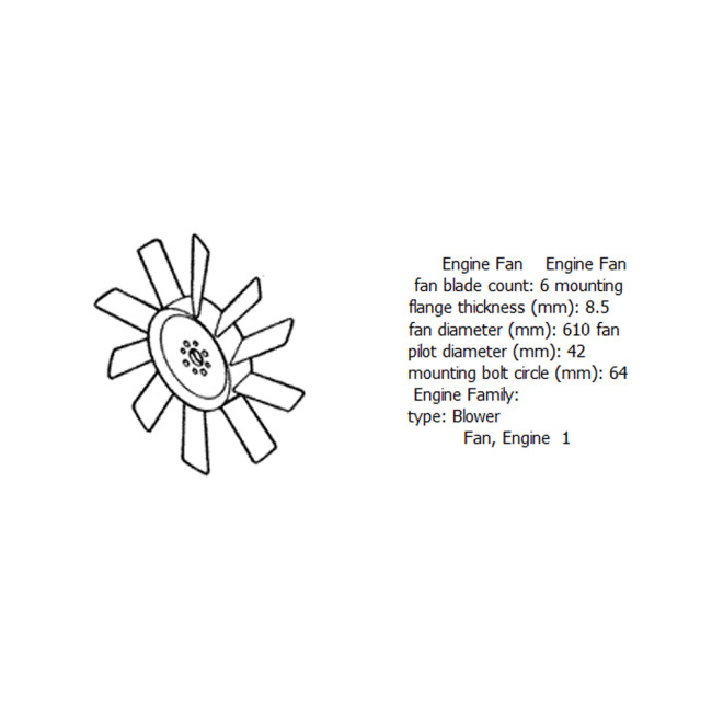 Engine fan 4931795 for cummins diesel engine