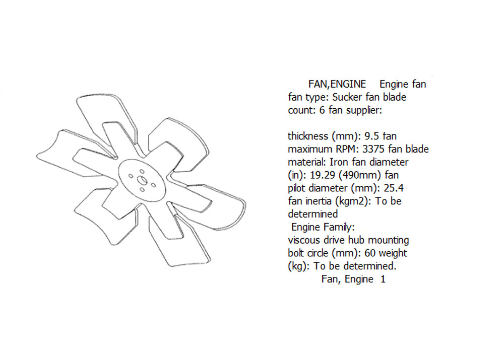Engine fan 4931500 for cummins diesel engine