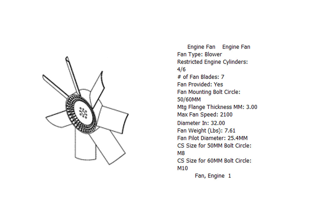 Engine fan 3911328 for cummins diesel engine