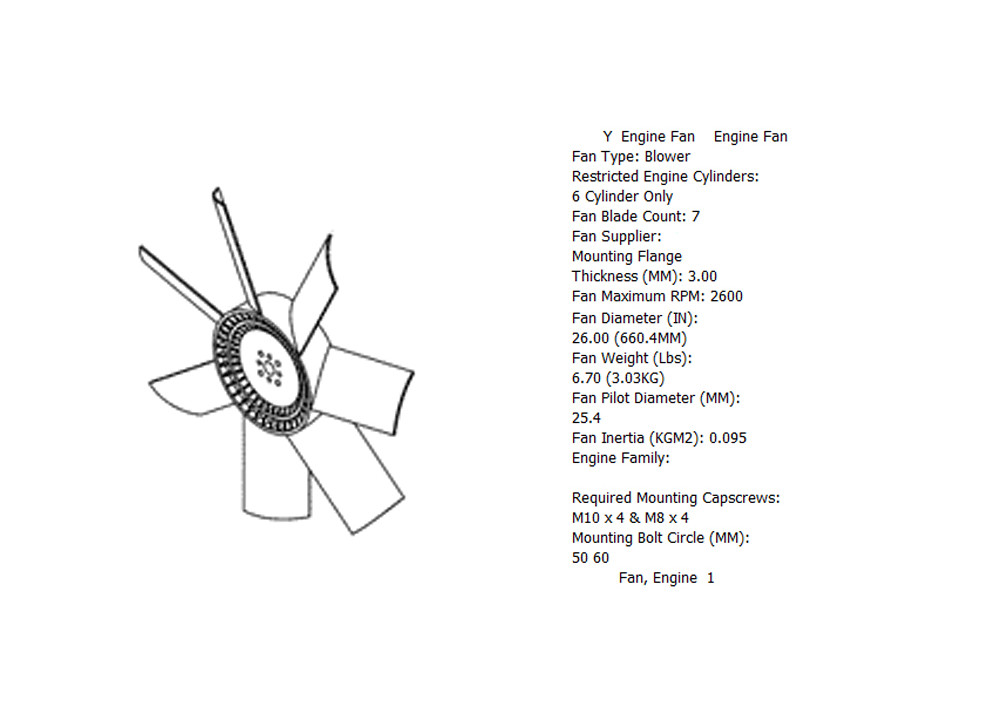Engine fan 3911322 for cummins diesel engine