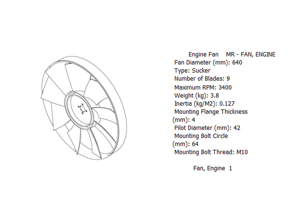 Engine fan 4989478 for cummins diesel engine