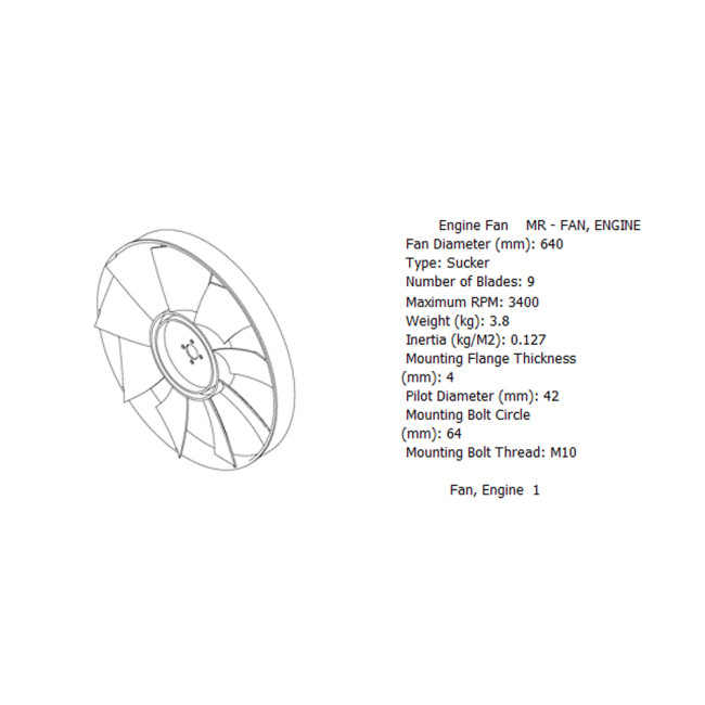 Engine fan 4994256 for cummins diesel engine